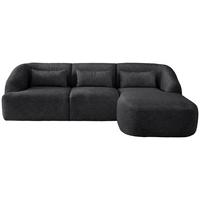 Ecksofa Caponi, Scwarz S: 256x160 Cm - Schwarz, MODERN, Textil (256/160cm) - Livetastic