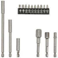 Bohrfutter-Adapter Satz 16--Teilig. Metall - Basics, Metall (21,5/13,5/2cm)