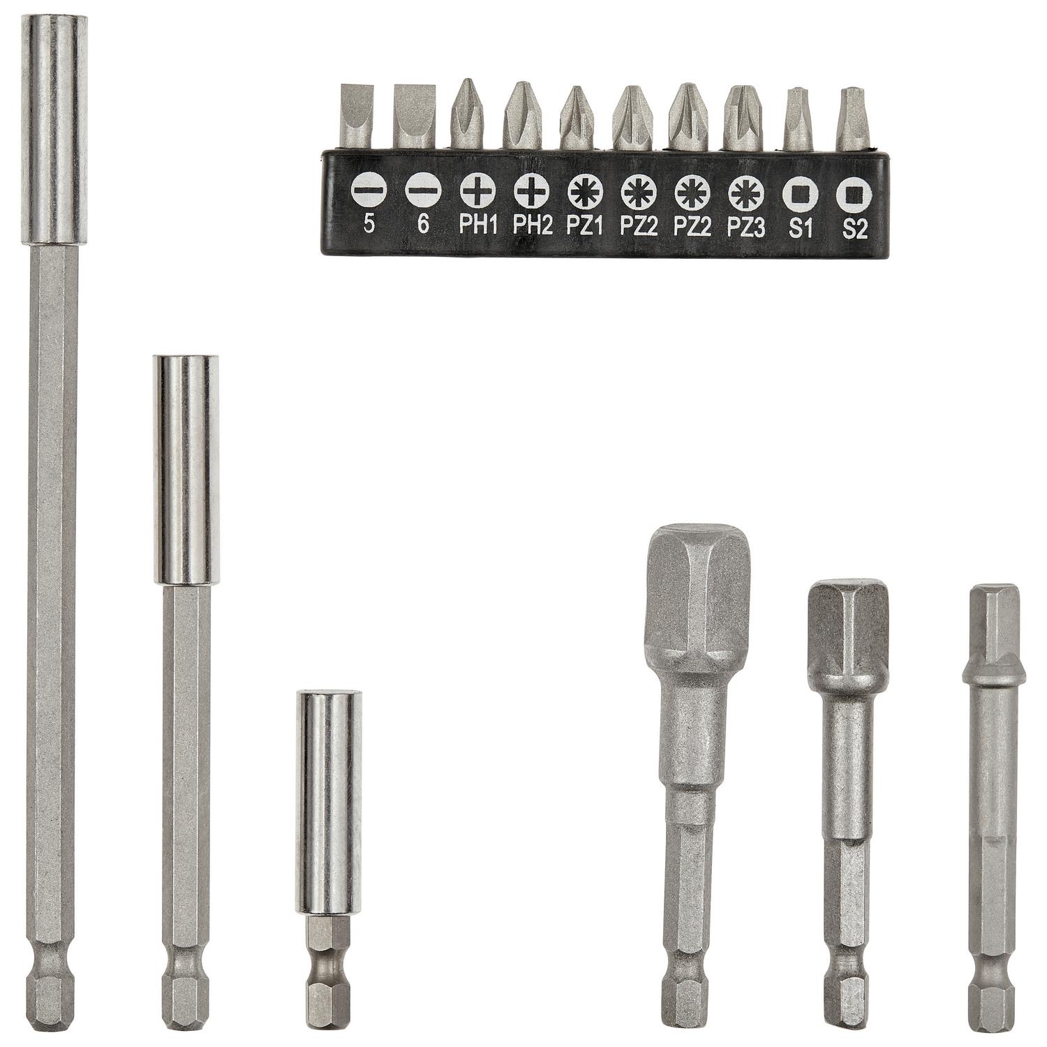 Bohrfutter-Adapter Satz 16--Teilig. MEtall 13,5x2x21,5 cm