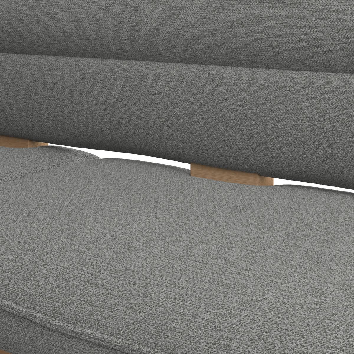 Eckbank Beluna Ii Wesbstoff Grau, B: 192cm - Eichefarben/Grau, KONVENTIONELL, Holz/Textil (170/192cm) - James Wood