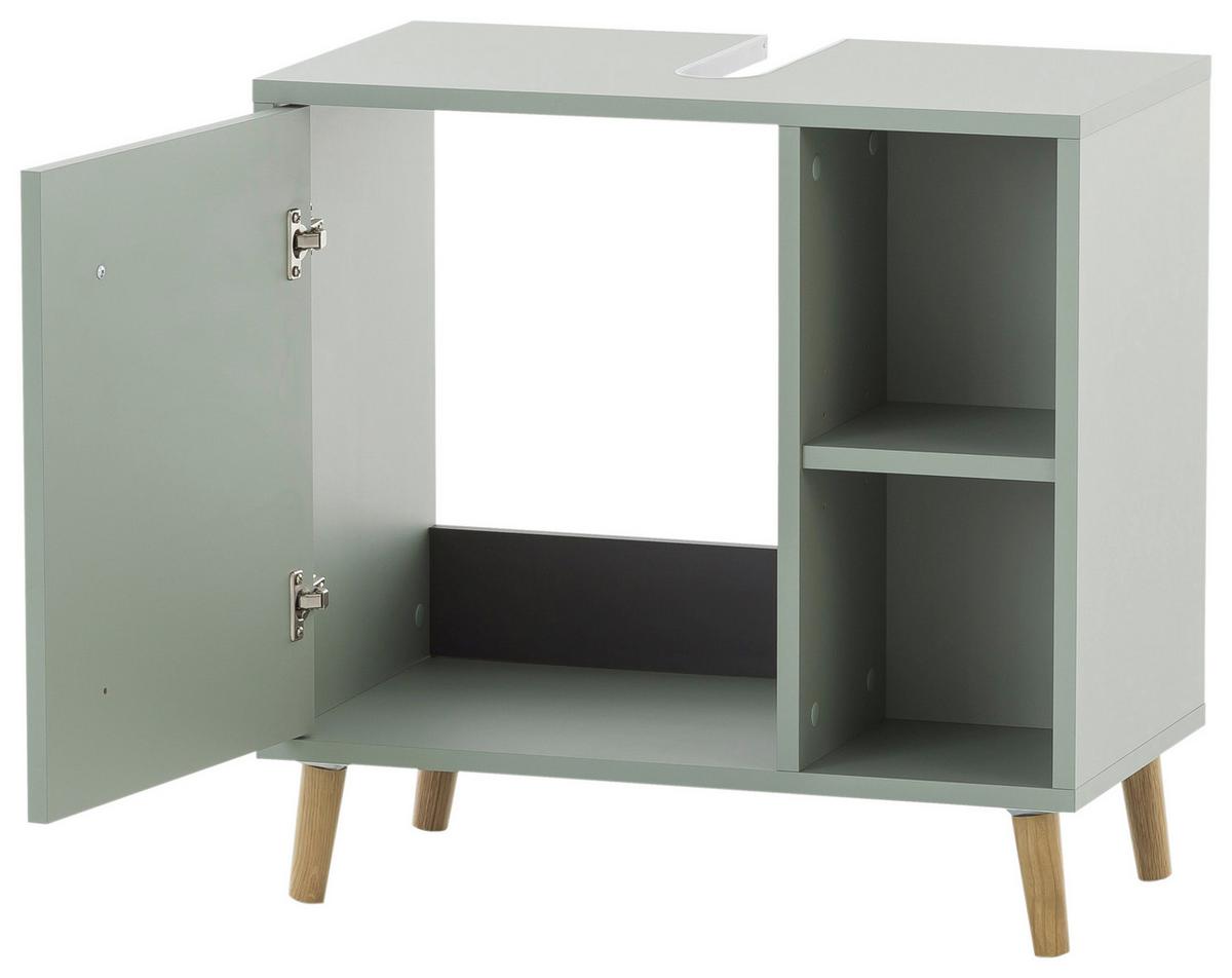 Waschbeckenunterschrank Bjarne B: 60,2 Cm Grün/eiche - Jadegrün/Salbeigrün, MODERN, Holzwerkstoff (60,2/59,3/33,1cm) - MID.YOU