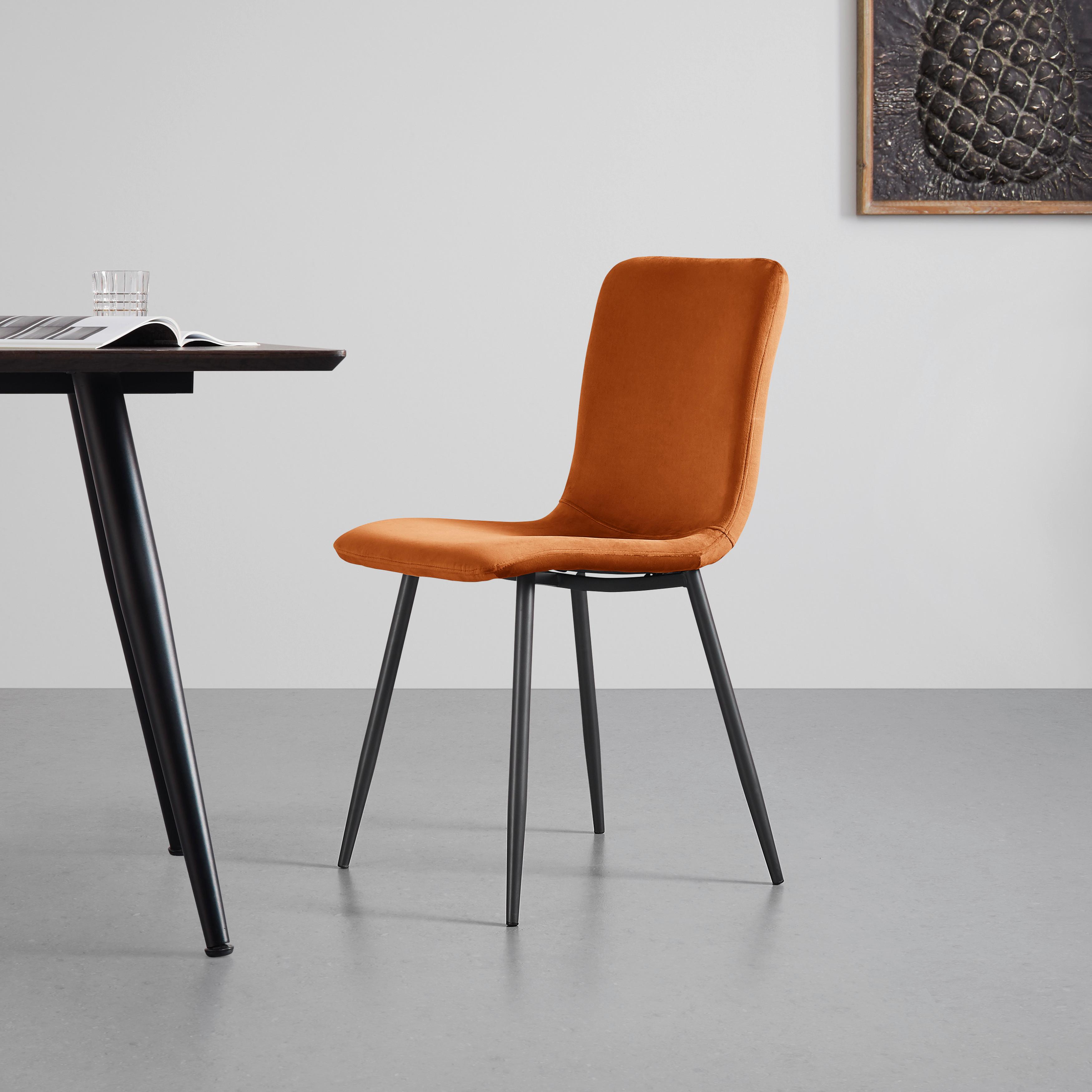 Jídelní Židle Elif - rezavá/tmavě šedá, Moderní, kov/textil (43/86/55cm) - Modern Living