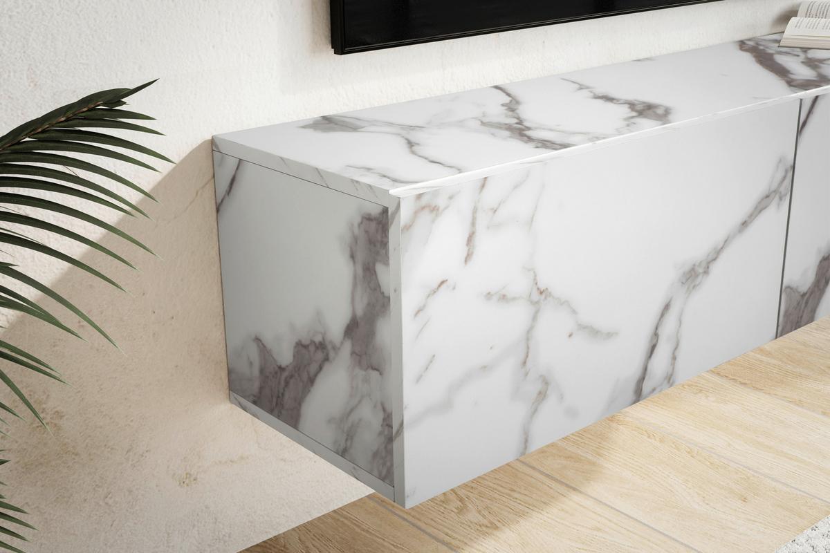 Lowboard Weiß B: 120 cm - Weiß, Design, Holzwerkstoff (120/30/30cm) - MID.YOU