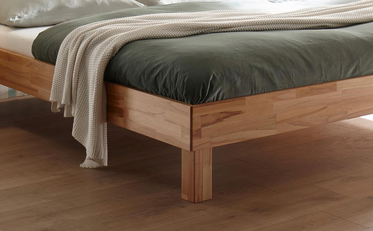 Bett Rapallo, Kernbuche 160x200 Cm - Buchefarben/Kernbuche, Natur, Holz (160/200cm) - Hasena