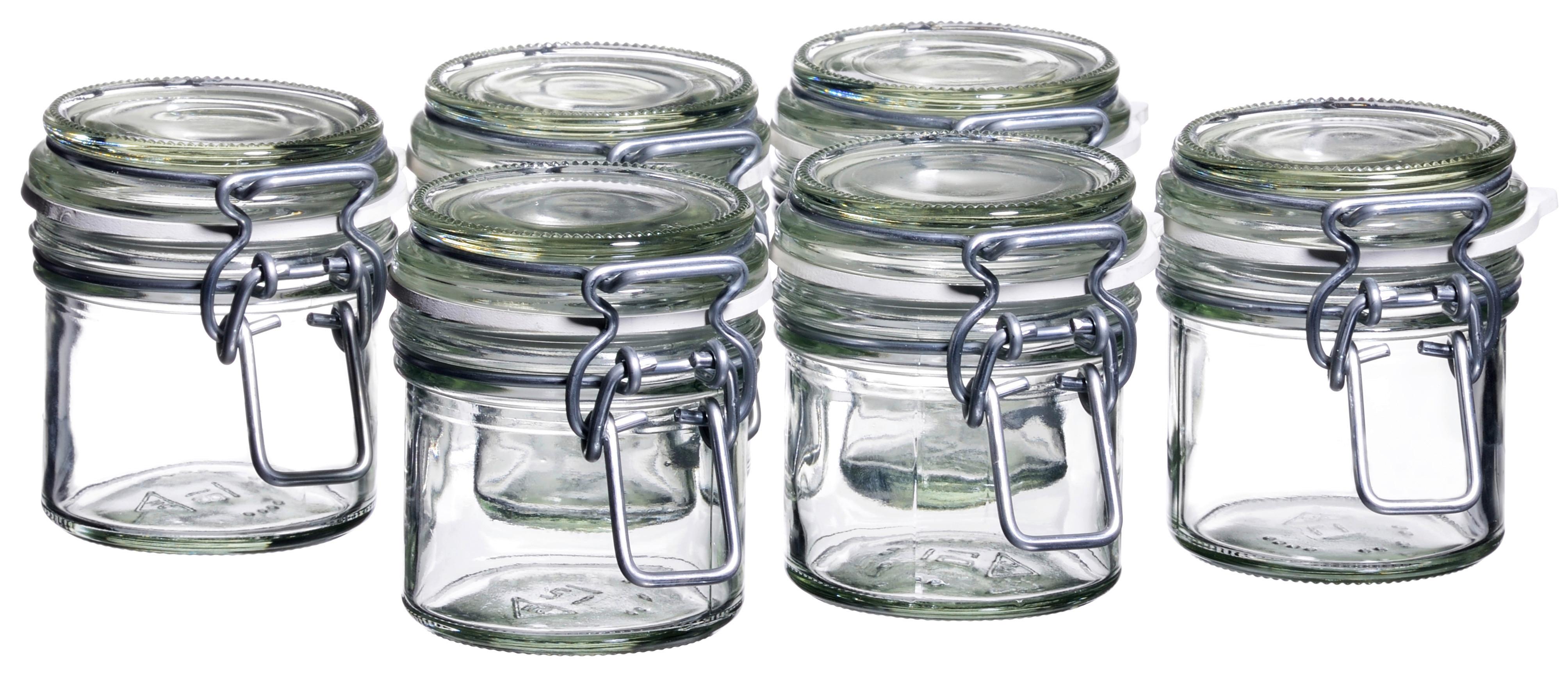 Einmachgläser 6er-Set Gothika je ca. 90 ml, auslaufsicher - Transparent, Basics, Glas (6,5/7,6cm) - Mäser