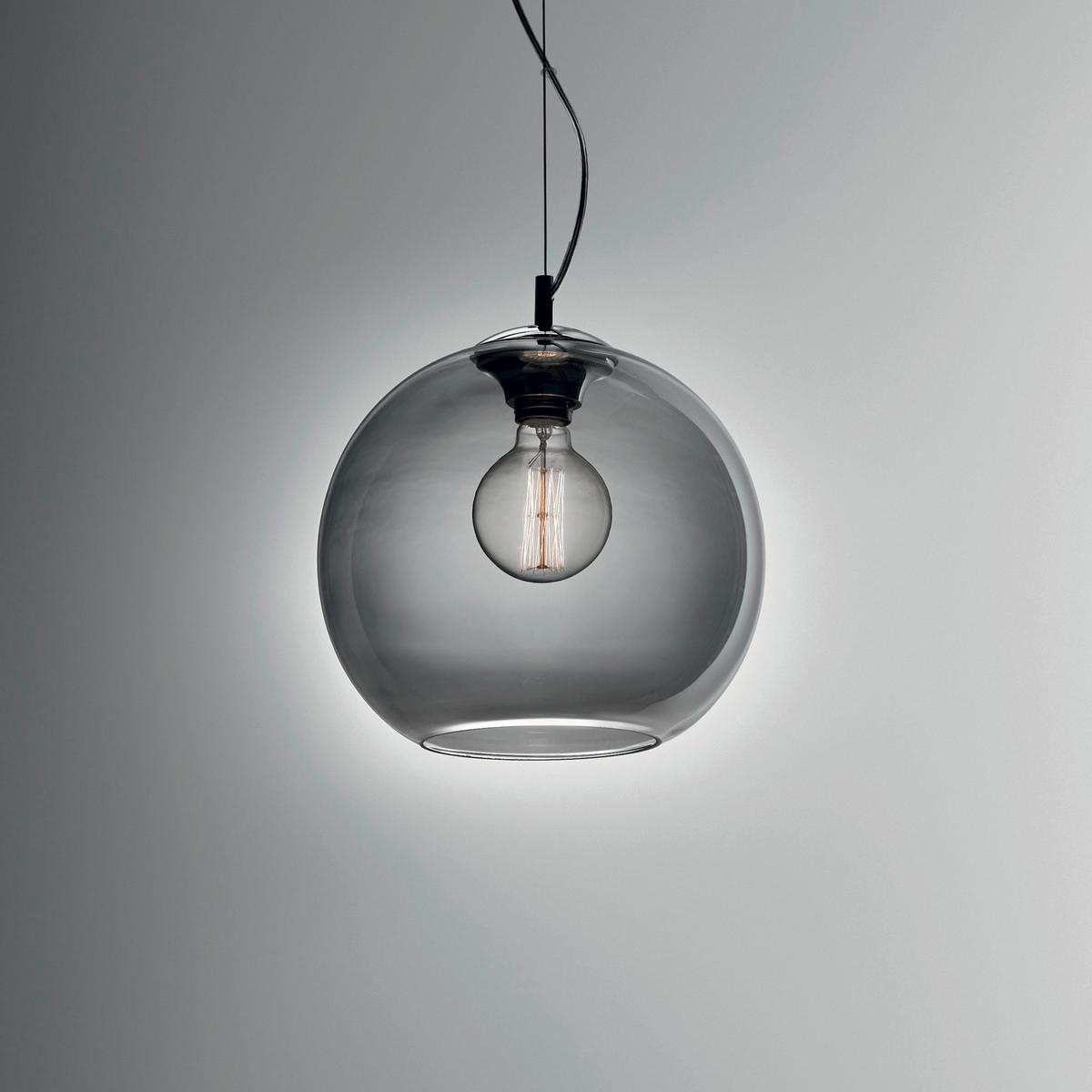 Hängeleuchte Nemo Grau D: 30 cm - Grau, Design, Glas/Metall (30/51-226cm) - Ideal Lux