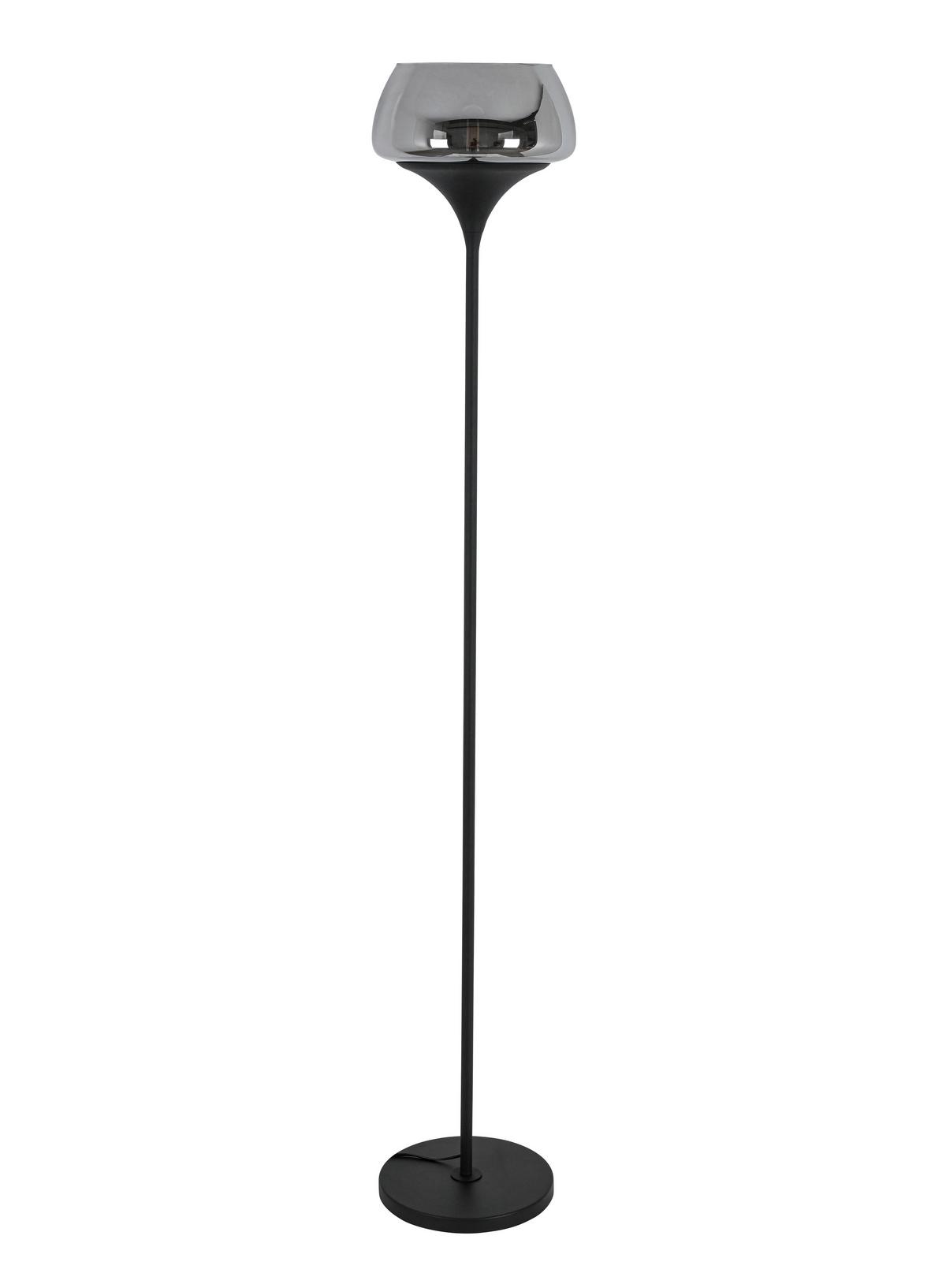 Állólámpa Almano - krómszínű/fekete, Modern, műanyag/Üveg (30l) - James Wood