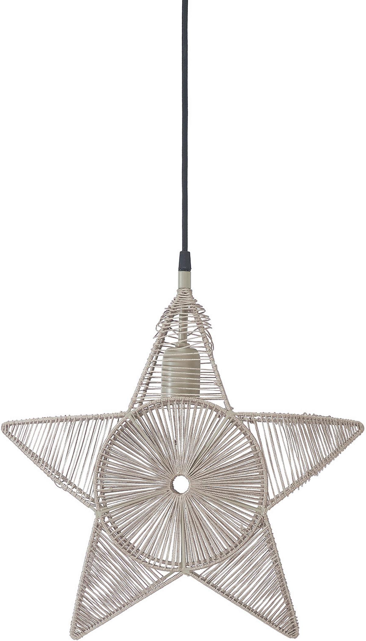 Dekostern 3924018 Regina Star - Beige, Basics, Metall (40/40cm)