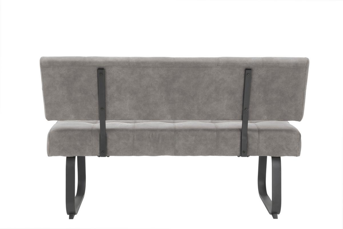 Tischgruppe Luise Ii G - Grau, MODERN, Holzwerkstoff/Textil (120 - 160/76/80cm) - MID.YOU