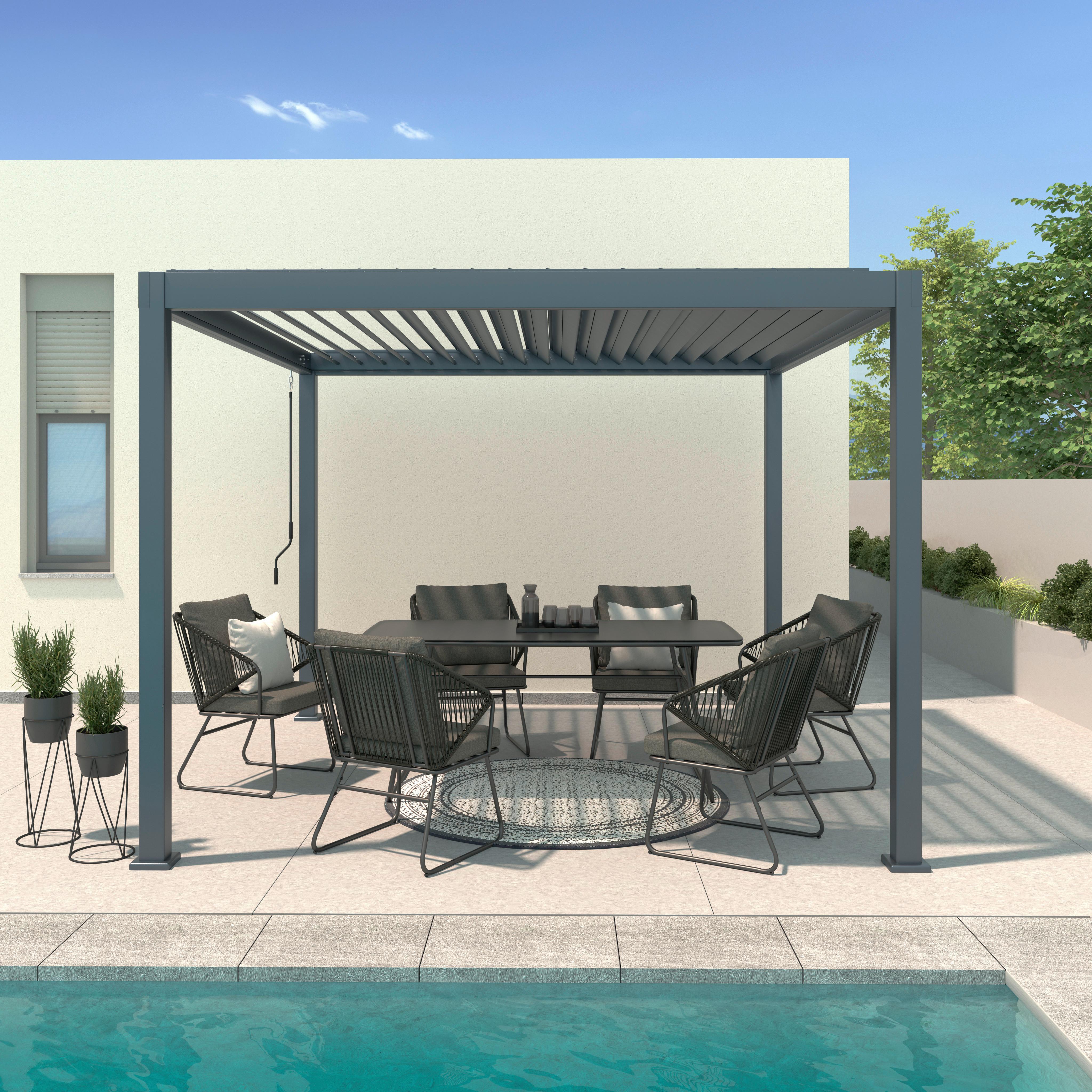 PAVILÓN PERI - čierna, Basics, kov (300/230/300cm) - Mömax