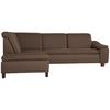 Ecksofa Aaron Sahara Flachgewebe - Nussbaumfarben/Sahara, Design, Textil (187/247cm) - Max Winzer
