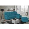 Ecksofa Boston Blau Chenille - Blau/Schwarz, KONVENTIONELL, Textil (262/165cm) - Livetastic