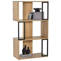 Regal MARBELLA dekor dub Artisan - černá/dub artisan, Moderní, kov/kompozitní dřevo (60/106/30cm) - Mömax
