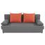 Schlafsofa Neo B: 190cm - Dunkelgrau/Schwarz, MODERN, Textil (190/75/82cm)