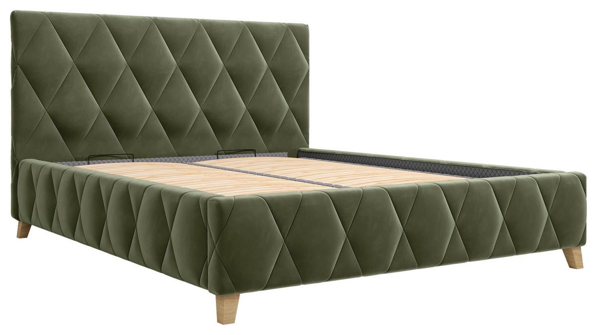 Polsterbett Trivio 180x200 Cm Olivgrün - Olivgrün, MODERN, Holz/Holzwerkstoff (180/200cm) - MID.YOU