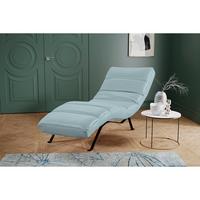 Relaxliege Swing Black Blaugrau B: 65 Cm - Blaugrau/Schwarz, Design, Leder (65/65-95/171cm) - Livetastic