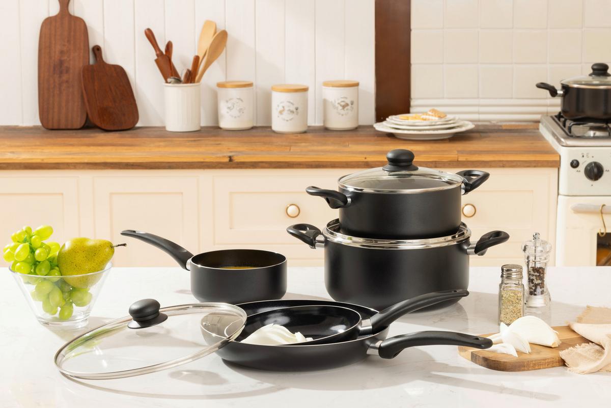 Kochtopfset Eliana - Klar/Transparent, KONVENTIONELL, Glas/Kunststoff - Luca Bessoni