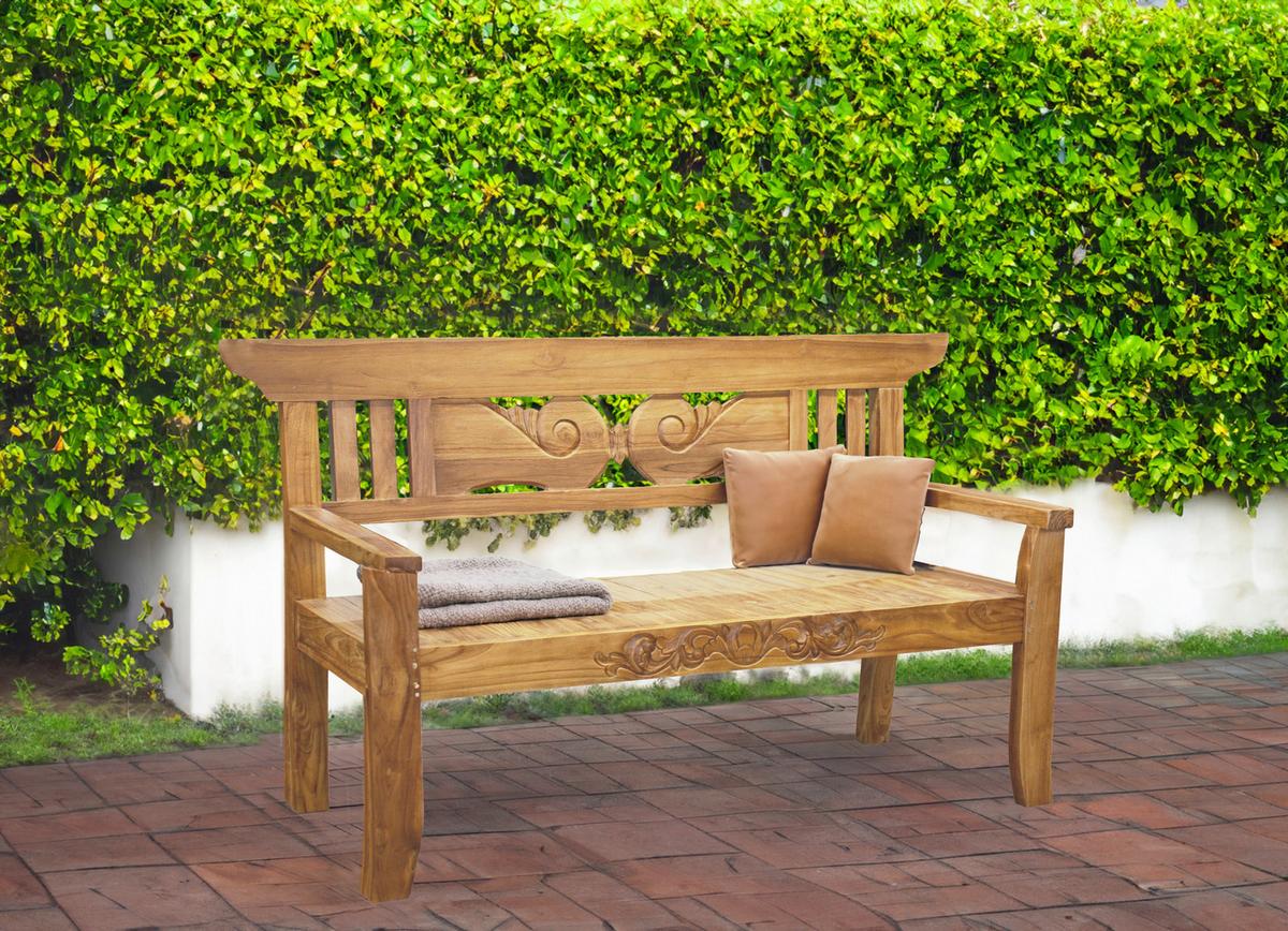 Gartenbank Padar - Braun, Basics, Holz (163,5/97/61cm) - Gardenson