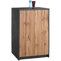 Komód 4-You 74/112 Cm - tölgyfa/szürke, Modern, faalapú anyag (74/111.4/34,6cm)