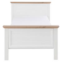 Bett Landhaus-stil 100x200 Jasmin Ii Weiß/eiche Artisan - Schwarz/Weiß, LIFESTYLE, Holzwerkstoff (100/200cm)