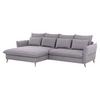Eckschlafsofa Walter Hellgrau S: 170 cm - Buchefarben/Hellgrau, Design, Textil (170/274cm) - Livetastic