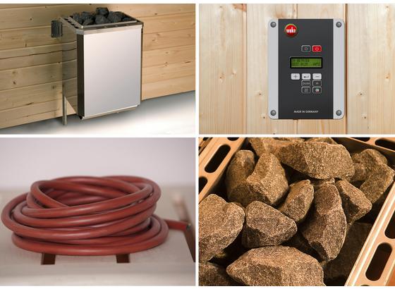 Saunaofen-Set Bioaktiv, Ext. Steuerung 4,5 Kw 4-Tlg. Bios - Alufarben, MODERN, Metall (38/67/37cm) Saunaofen-Set Bioaktiv, Ext. Steuerung 4,5 Kw 4-Tlg. Bios - Alufarben, MODERN, Metall (38/67/37cm)