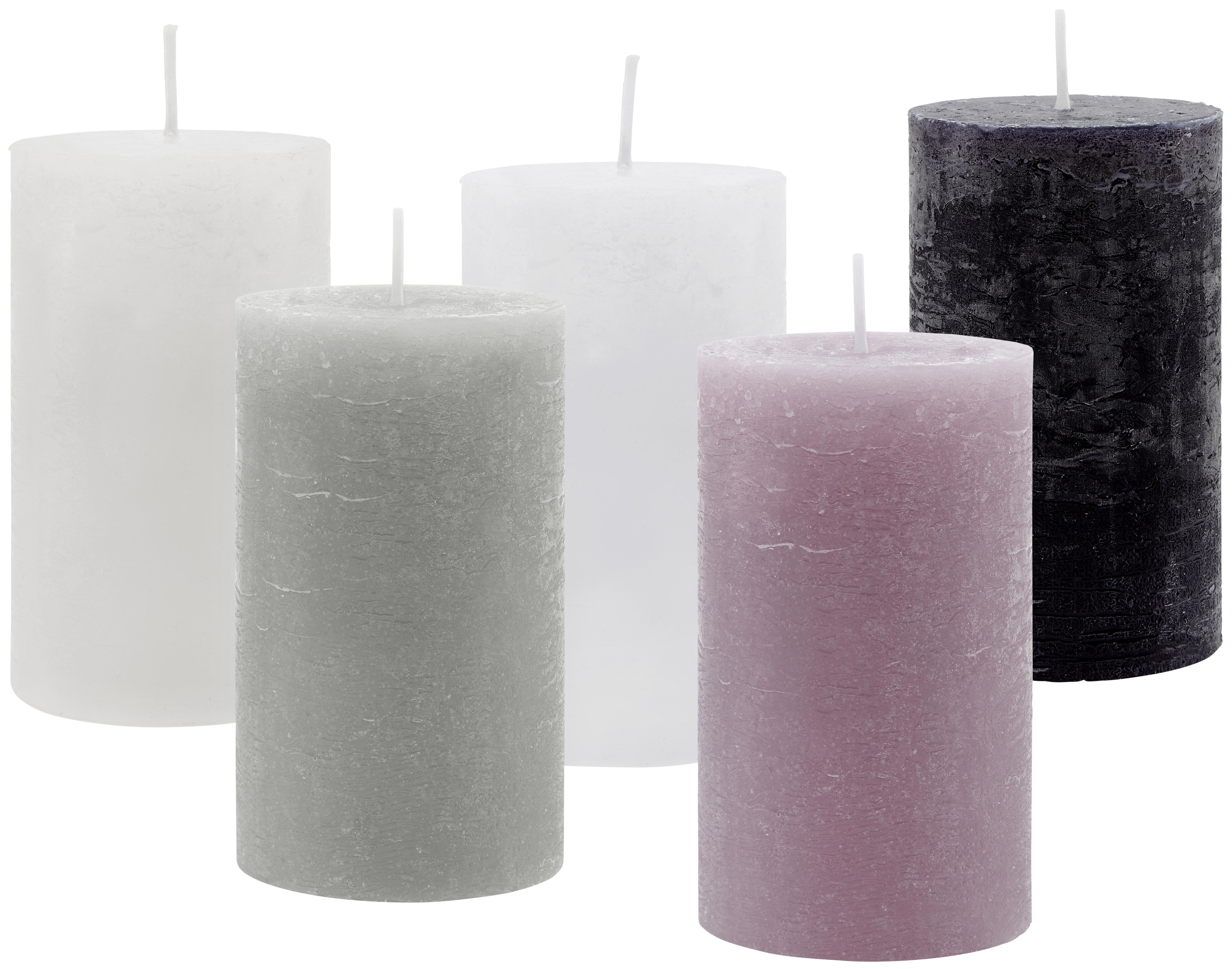 VÁLCOVÁ SVÍČKA LIA - černá, Moderní (6,8/12cm) - Premium Living