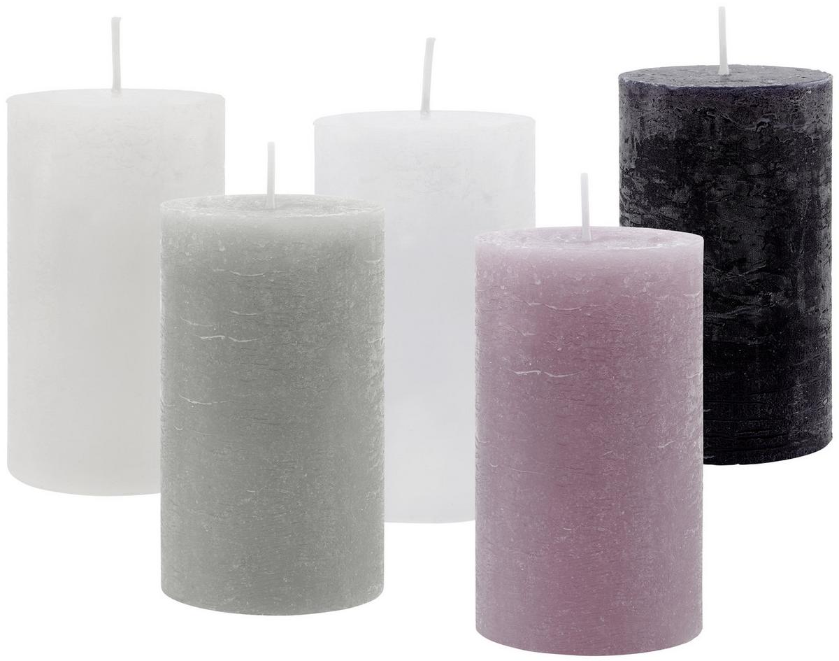 VÁLCOVÁ SVÍČKA LIA - purpurová, Moderní (6,8/12cm) - Premium Living