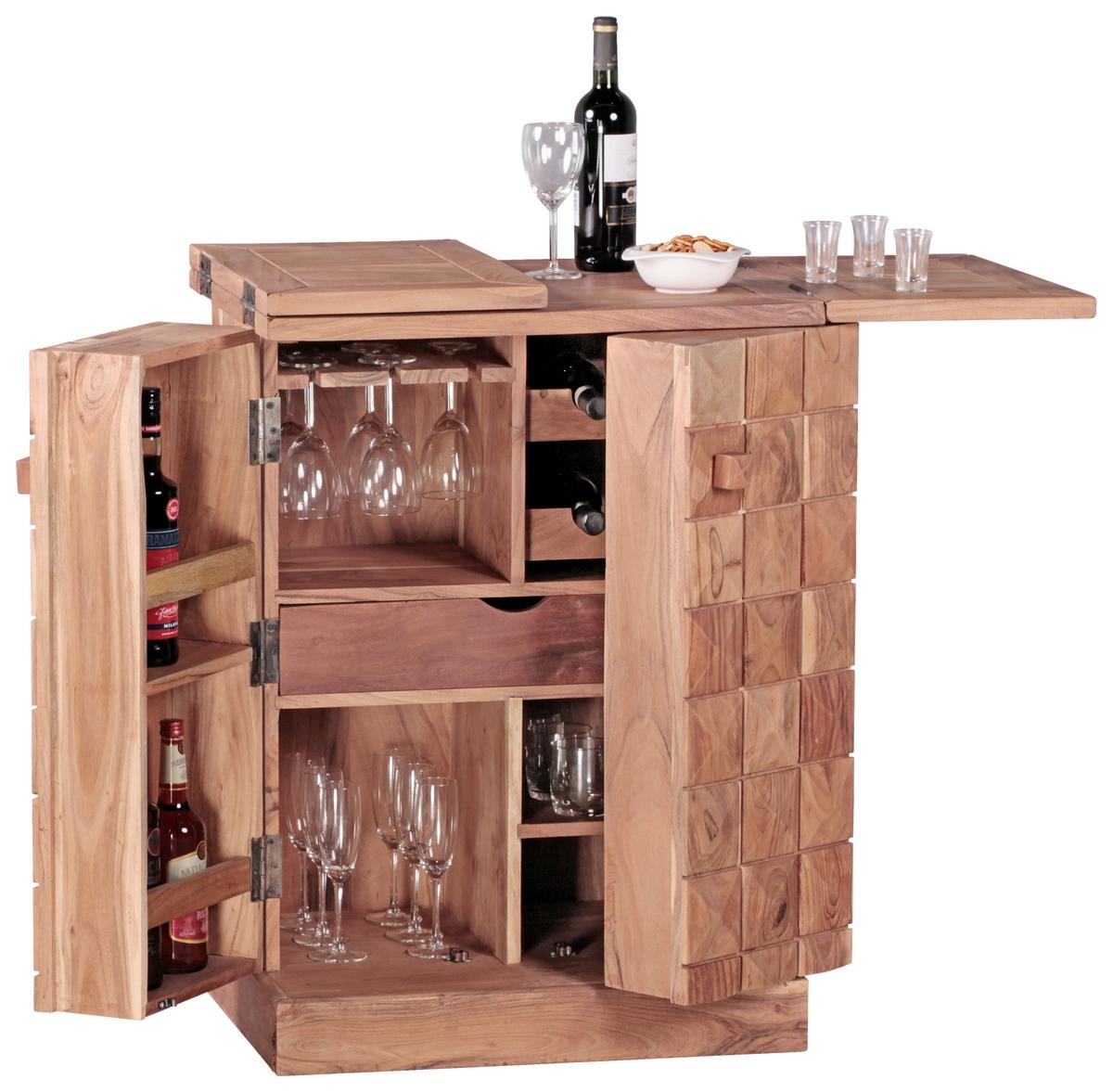 Barschrank Wl1.736 - Akaziefarben, Design, Holz (65/91/50cm) - MID.YOU