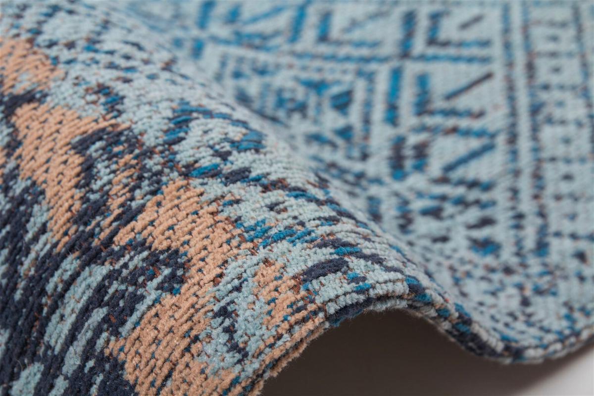 Flachwebteppich Symphony 160 Blau, 80x150 cm - Blau, KONVENTIONELL, Textil (80/150cm)