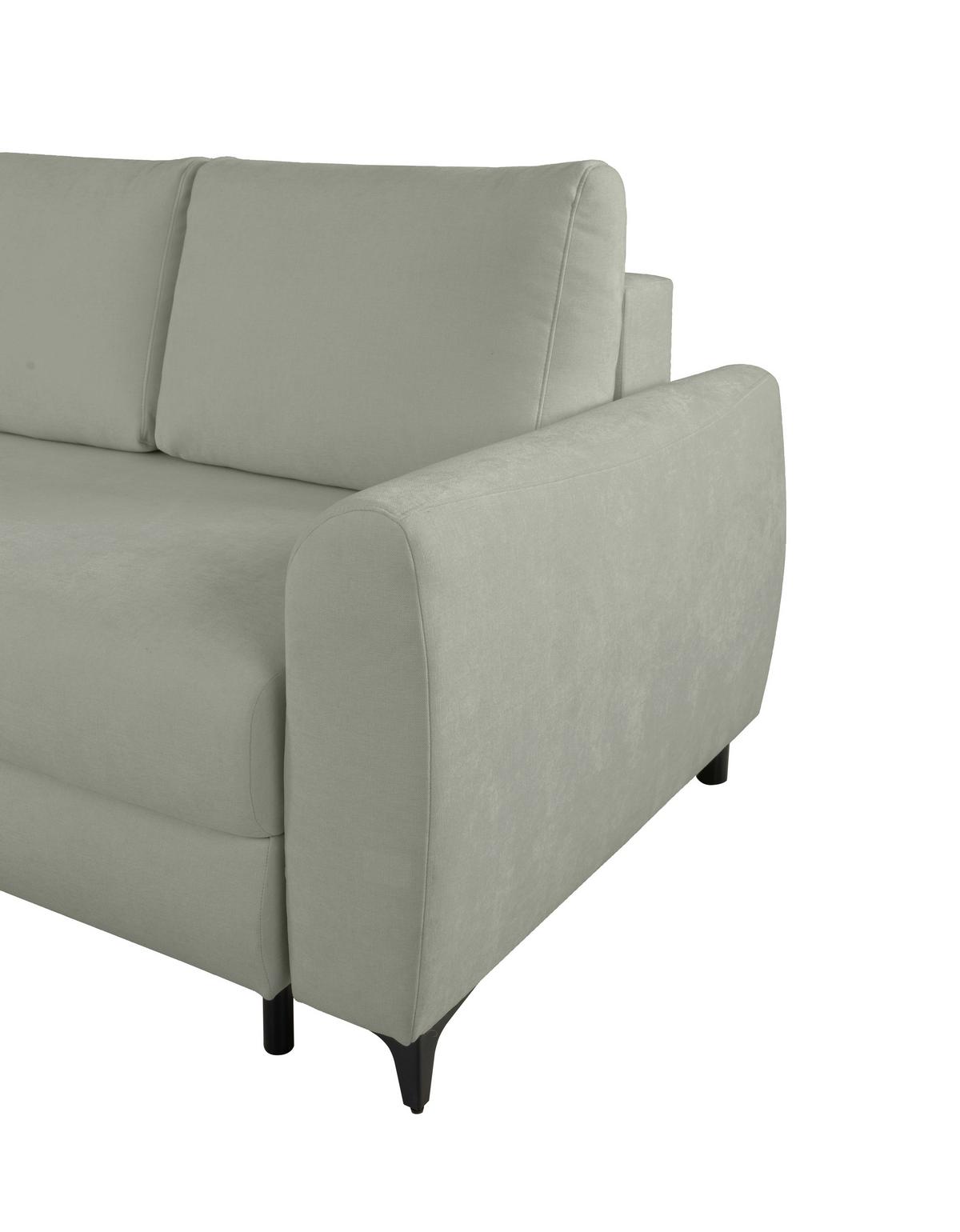 Ecksofa Moli, Grau S: 236x148 cm - Schwarz/Grau, Design, Textil (236/148cm) - MID.YOU