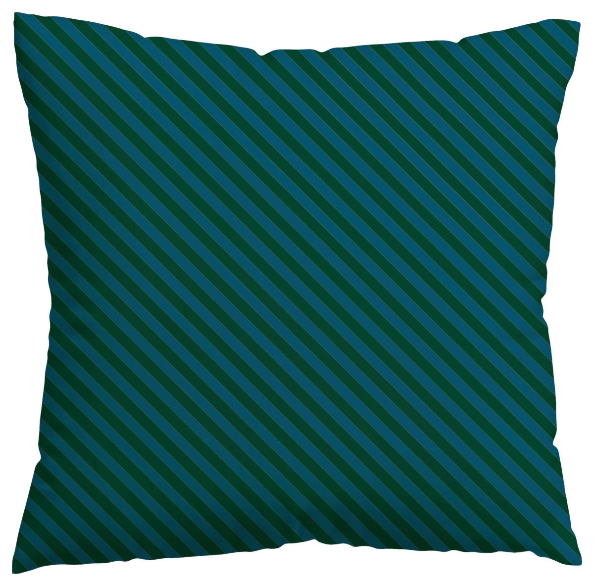 Kissenhülle Woven Satin Fade - Dunkelgrün/Petrol, Basics, Textil (40/40cm) - Schlafgut