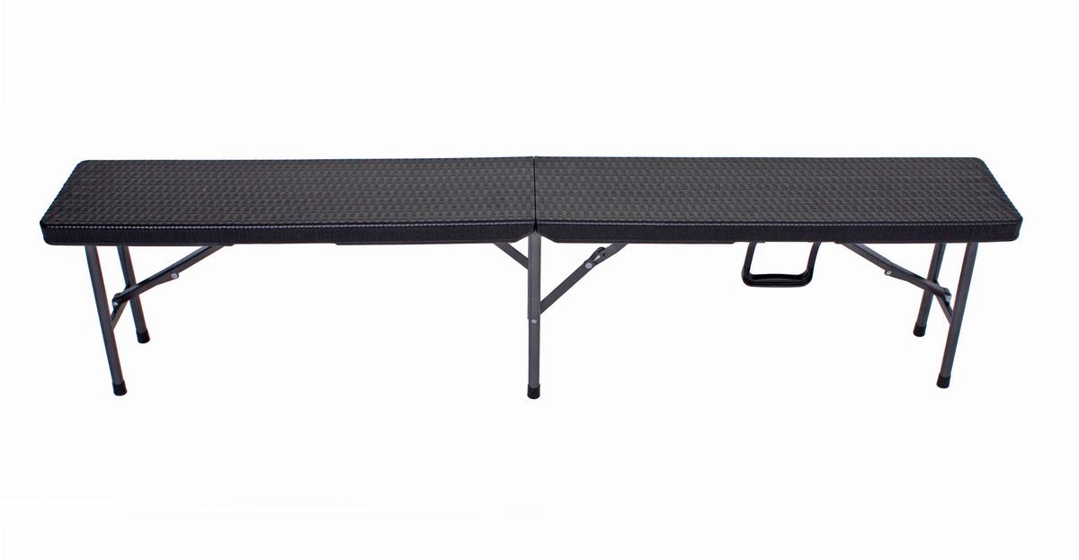 Gartengarnitur 3-Tlg. Ventana Metall/Kunststoff - Schwarz, Basics, Kunststoff/Metall (180/75/73cm) - Gardenson