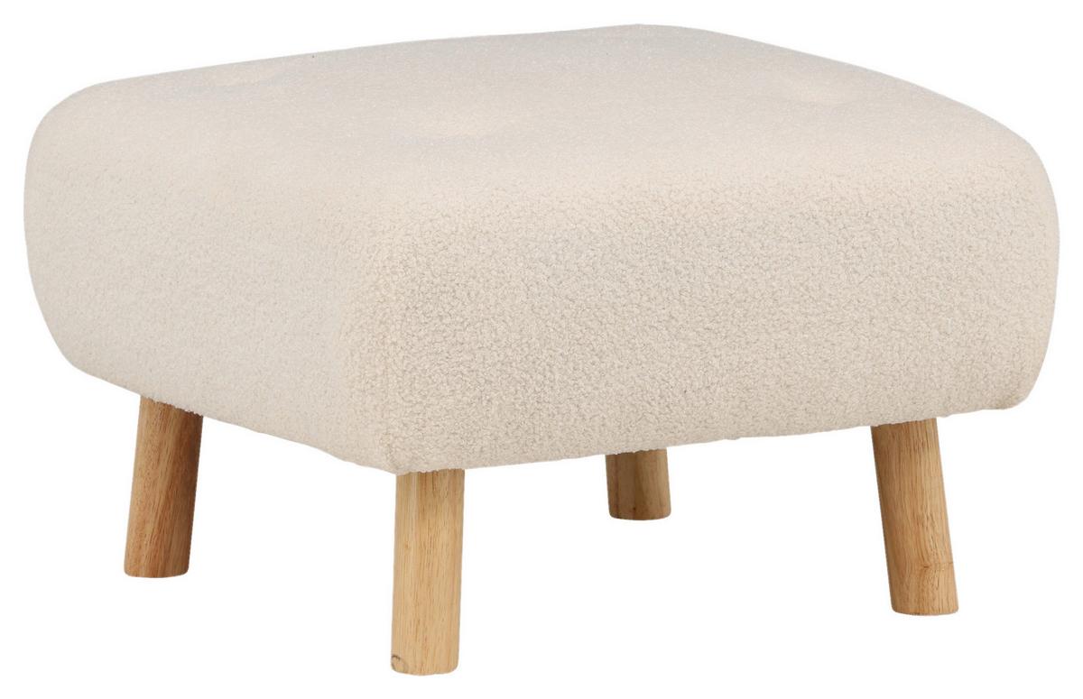 Hocker Salina - Weiß, Design, Holz/Kunststoff (60/28/60cm) - Livetastic