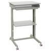 Schreibtisch B 50cm H 71,5 - 107,5cm Workstation - Grau, Basics, Holzwerkstoff/Kunststoff (60/71,5-107,5/50cm) - MID.YOU