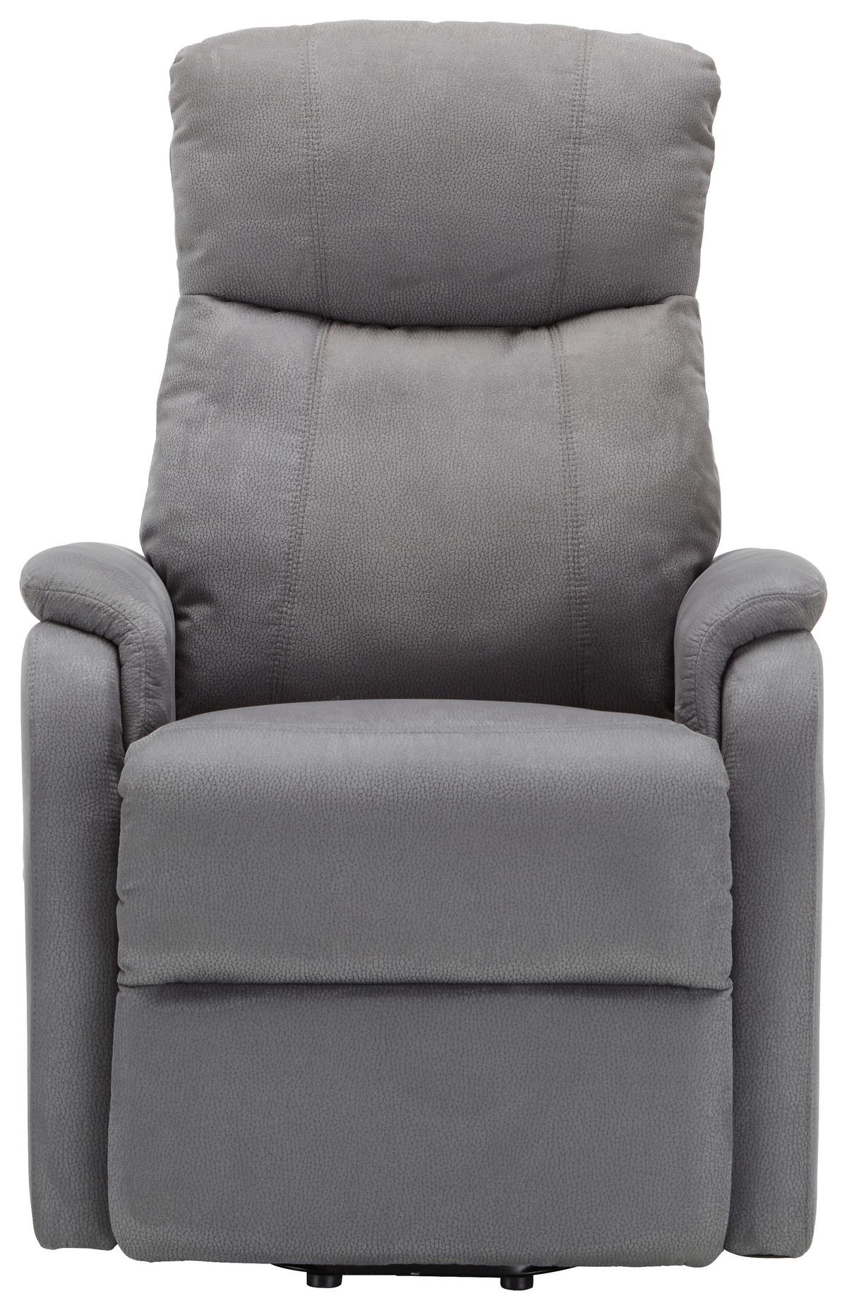 Relaxačné kreslo JOHNSY, sivá, pomoc pri vstávaní - sivá, Konventionell, kov/textil (73/110/94cm) - Mömax
