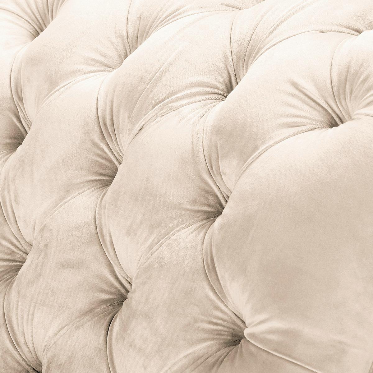 Récamiere Pako Creme B: 185cm - Creme/Braun, Design, Textil (185/93/75cm) - Livetastic