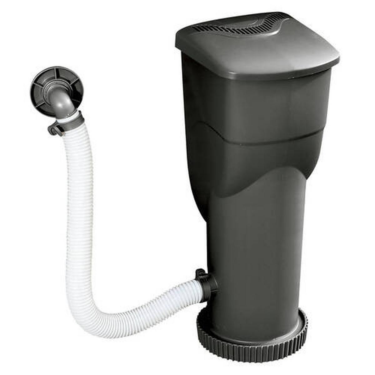 Aufstellpool Rund mit Leiter D: 549 cm - Grau, KONVENTIONELL, Kunststoff (549/132cm)