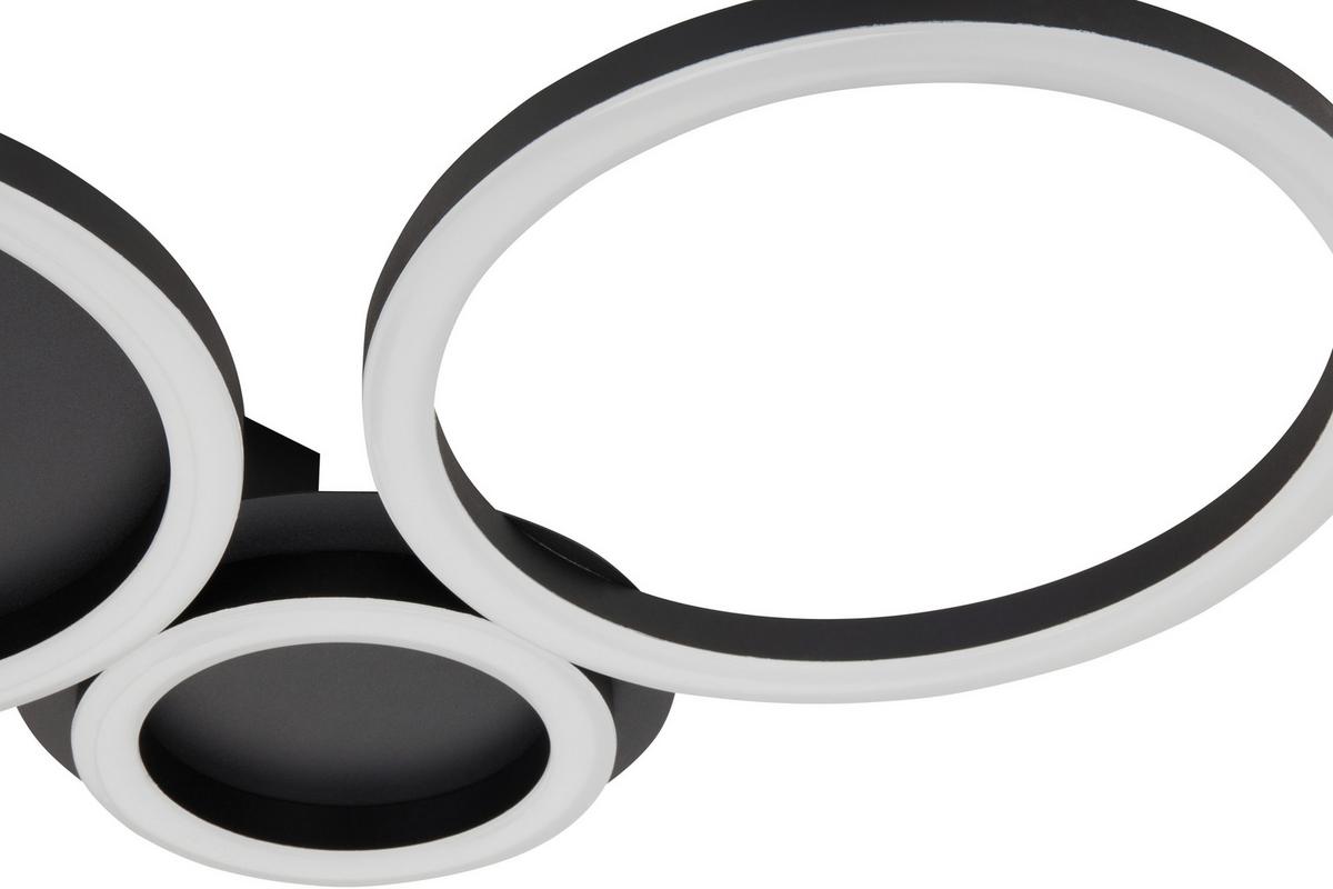 LED-Deckenleuchte, 4000k Bläck - Schwarz, MODERN, Kunststoff/Metall (74/40/5cm)