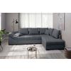 Eckschlafsofa Alvito Anthrazit S: 298x202 Cm - Anthrazit/Schwarz, MODERN, Textil (298/202cm) - MID.YOU
