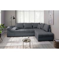 Eckschlafsofa Alvito Anthrazit S: 298x202 Cm - Anthrazit/Schwarz, MODERN, Textil (298/202cm) - MID.YOU