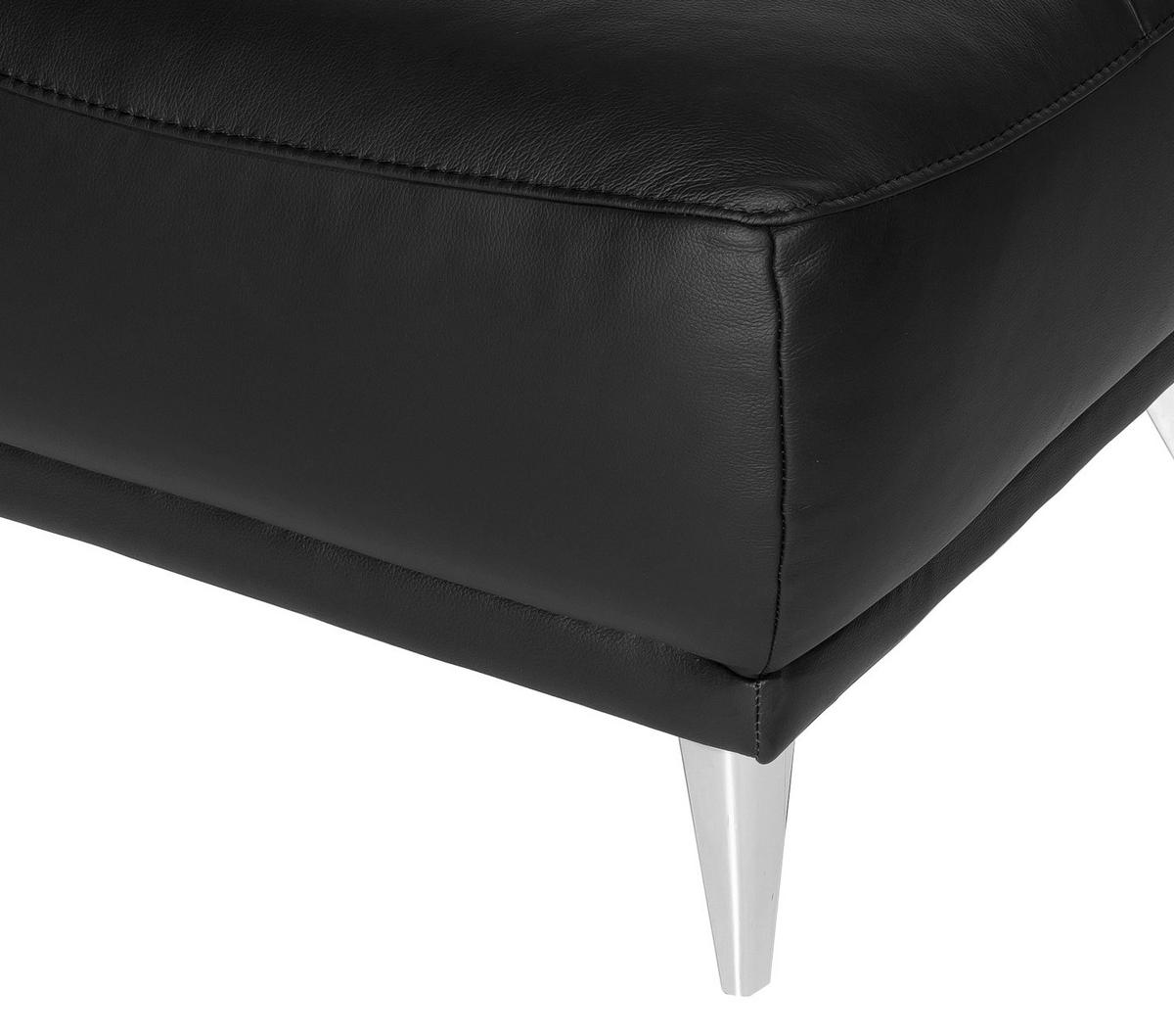 Hocker Frisco - Chromfarben/Schwarz, MODERN, Textil (65/46/65cm) - MID.YOU