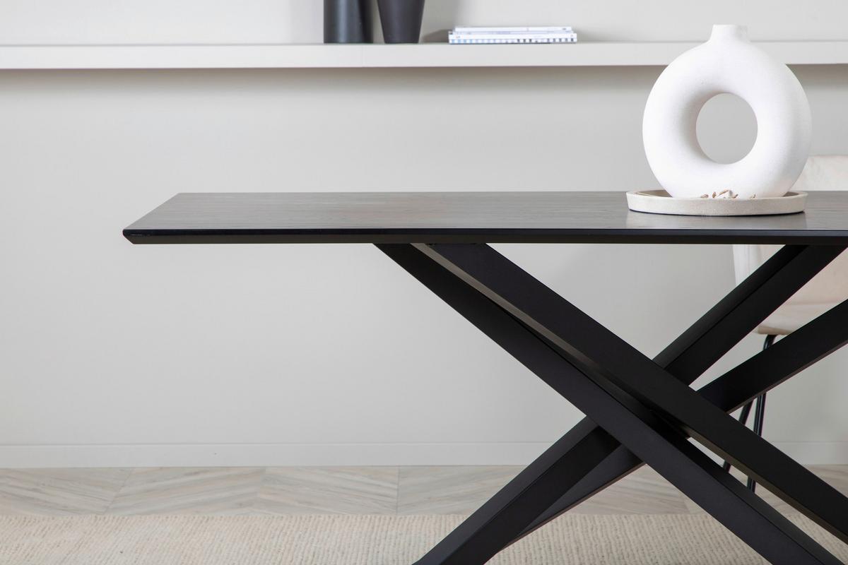 Esstisch Piazza - Schwarz, Design, Holzwerkstoff/Metall (180/90/76cm) - Livetastic