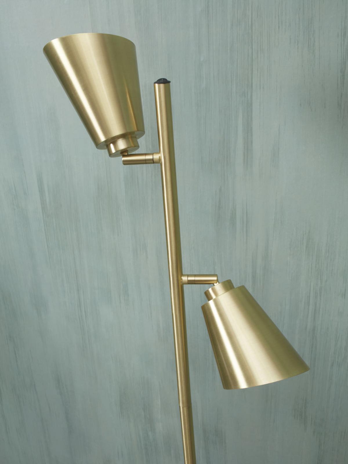 Stehlampe Bremen Goldfarben Mit Schalter - Goldfarben, Basics, Metall (25/162cm) - It's about Romi