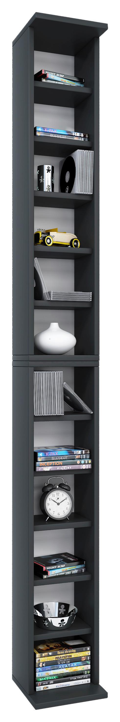 CD Regal Bigol 21 cm Schwarz - Schwarz, Basics, Holzwerkstoff (21/183/20cm) - MID.YOU