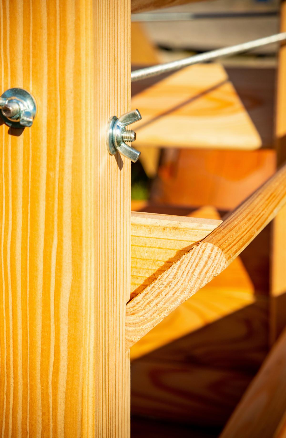 Hochbeet Echtholz Lärche 65x73x65 cm - Lärchefarben, Basics, Holz (65/73/65cm)