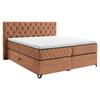 Boxspringbett Carmen A Braun 180x200 Cm - Türkis/Braun, KONVENTIONELL, Holz/Holzwerkstoff (180/200cm) - James Wood