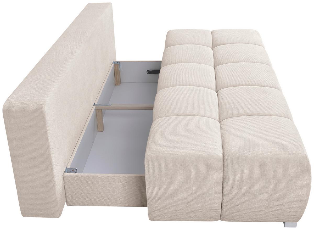 Boxspringová pohovka BUBBLE, krémová - čierna/krémová, Trend, kompozitné drevo/textil (206/90/105cm) - Luca Bessoni