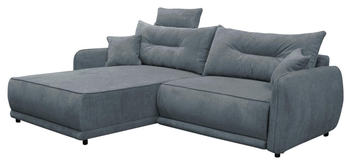 Ecksofa Fresh Blau 195x264 cm - Blau/Beige, Design, Textil (195/264cm) - MID.YOU