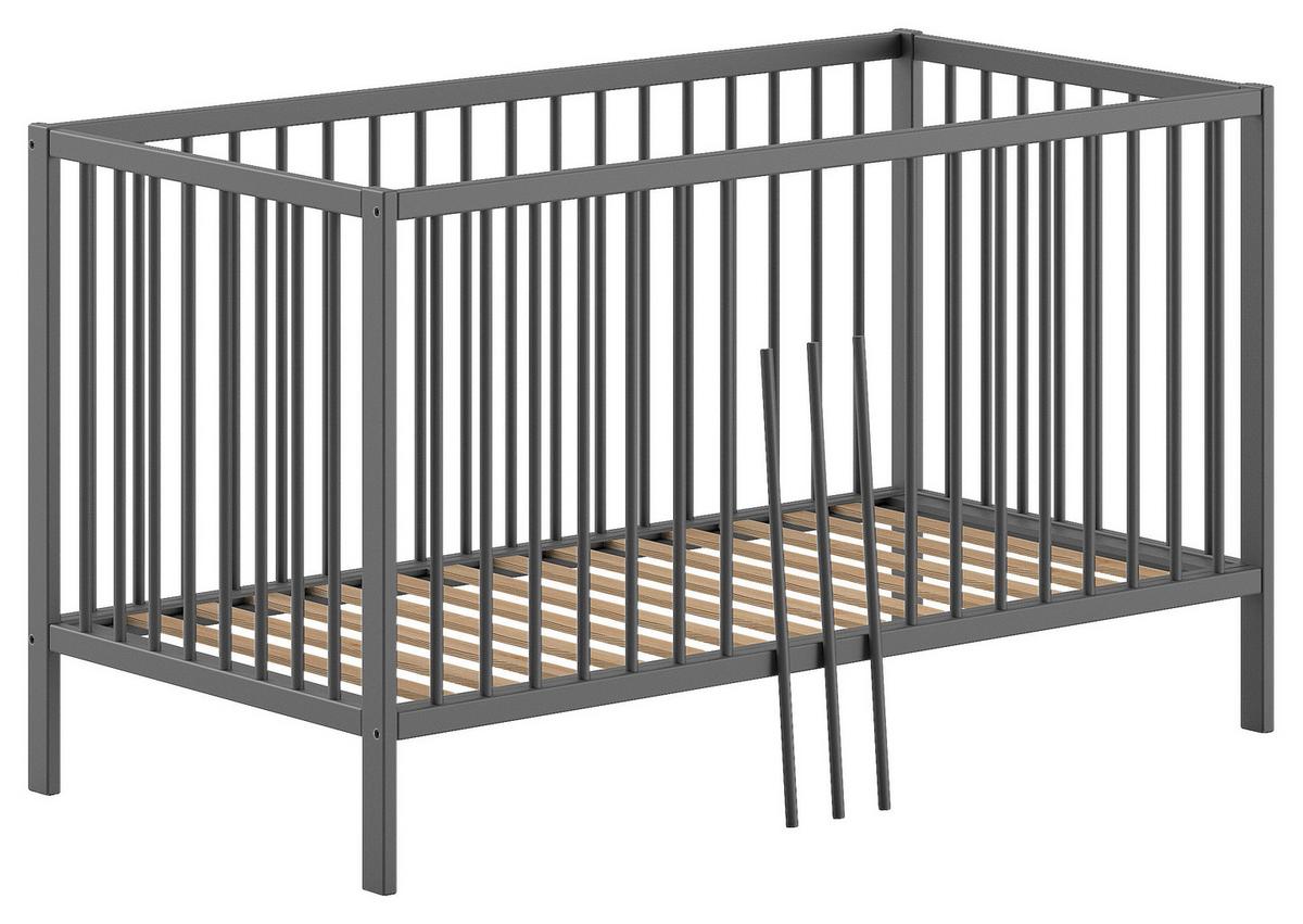Kinder-/juniorbett Dino - Anthrazit, MODERN, Holz (70/140cm) - MID.YOU